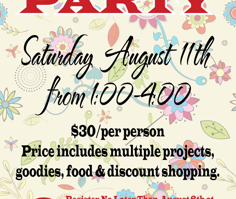 Pinterest Party August 11th